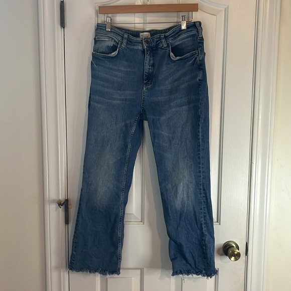 Anthropologie x Pilcro | The Yaya Mid-Rise Crop Straight Jeans Plus Size 32/14 - Picture 4 of 12